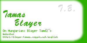 tamas blayer business card